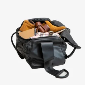 Leather gym bag